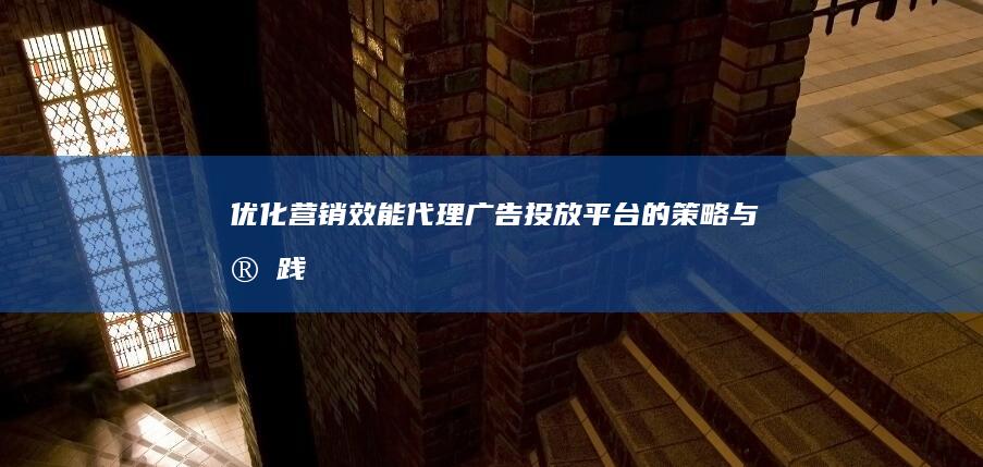 优化营销效能：代理广告投放平台的策略与实践